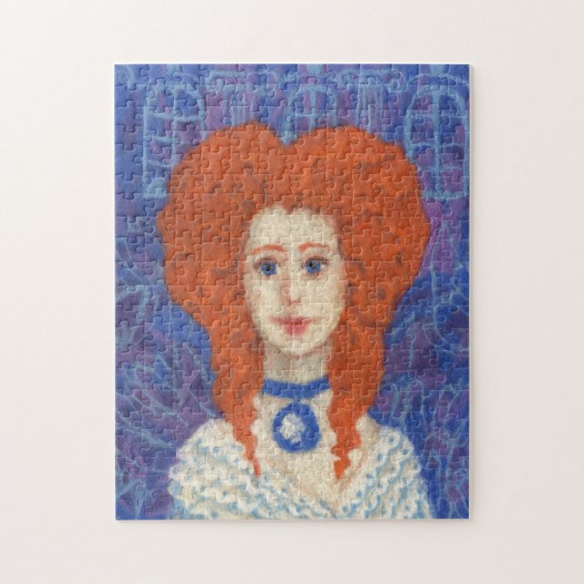 Puzzle Cheveux rouges, fille gingembre rococo fibre art b (Vertical)
