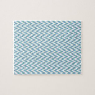 Puzzle Chevron bleu avec Monogramme