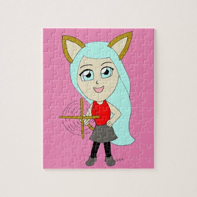 Puzzle chibi chatte fille (Vertical)