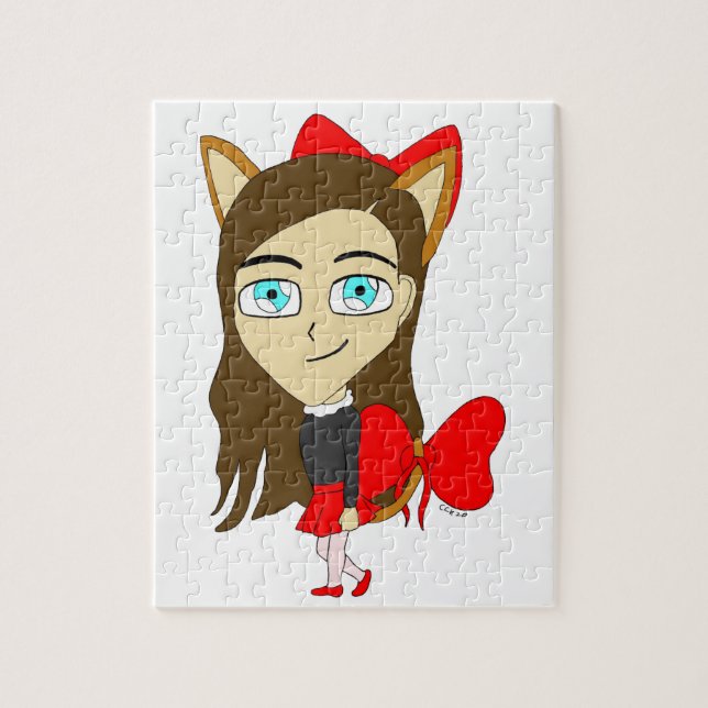 Puzzle chibi chatte fille (Vertical)