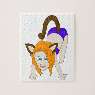 Puzzle chibi chatte fille