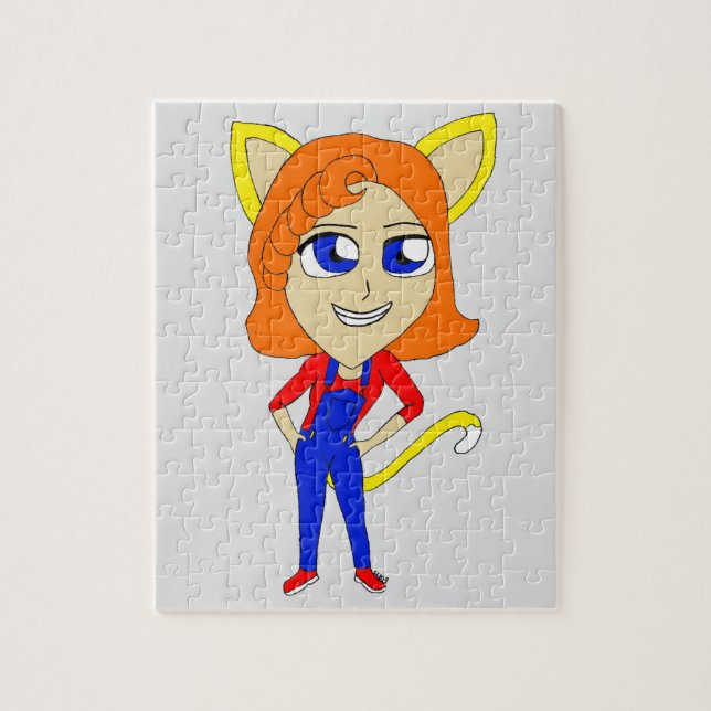 Puzzle chibi fille chat  (Vertical)