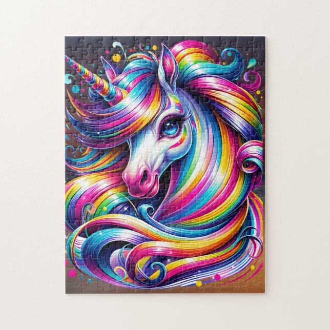 Puzzle Chibi Rainbow Unicorn (Vertical)