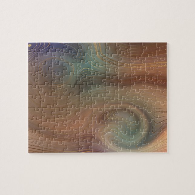 Puzzle Chic Earthy | Agate en pierre de cuivre naturel (Horizontal)