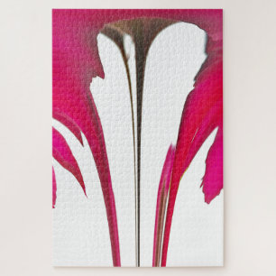 Puzzle Chic rouge extraordinaire rose sous le ciel blanc.