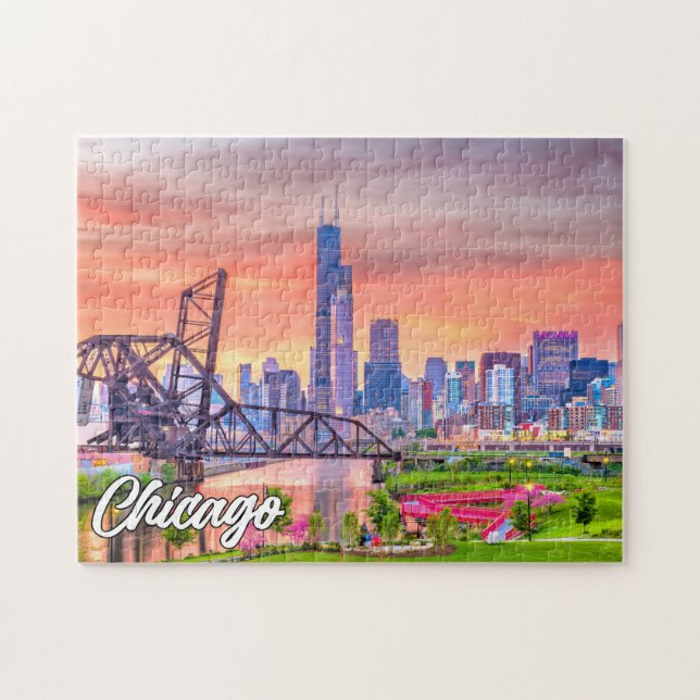 Puzzle Chicago, Illinois, États-Unis (Horizontal)