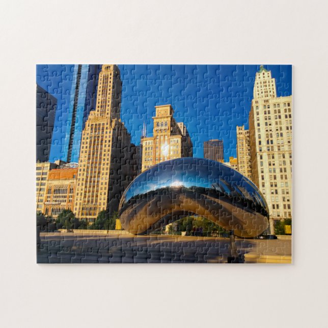 Puzzle Chicago Millennium Park. (Horizontal)