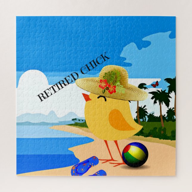 Puzzle Chick retraité...à la plage, bien sûr (Vertical)