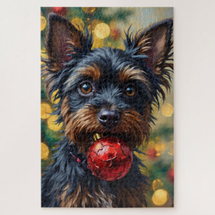 Puzzle Chien Affenpinscher avec ornement de Noël