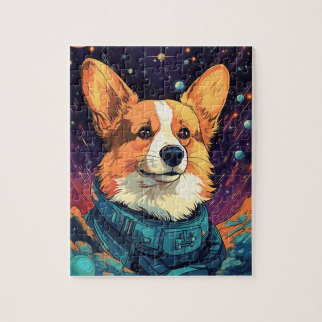 Puzzle Chien amoureux des chiens des astronautes de l'esp (Vertical)