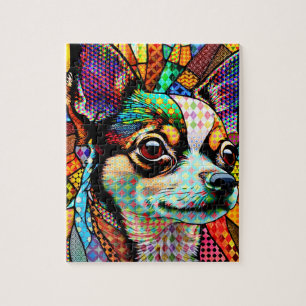Puzzle Chien Chihuahua Chig 171 en verre multicolore