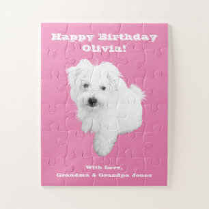 Puzzle Chien chiot maltais le plus mignon