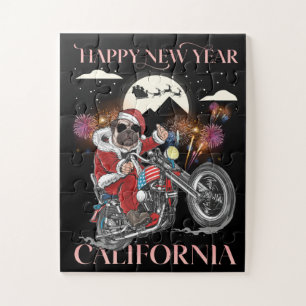 Puzzle Chien Conduit Une Moto À La Californie