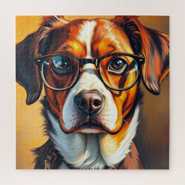 Puzzle Chien Cool avec Lunettes de Soleil (Vertical)