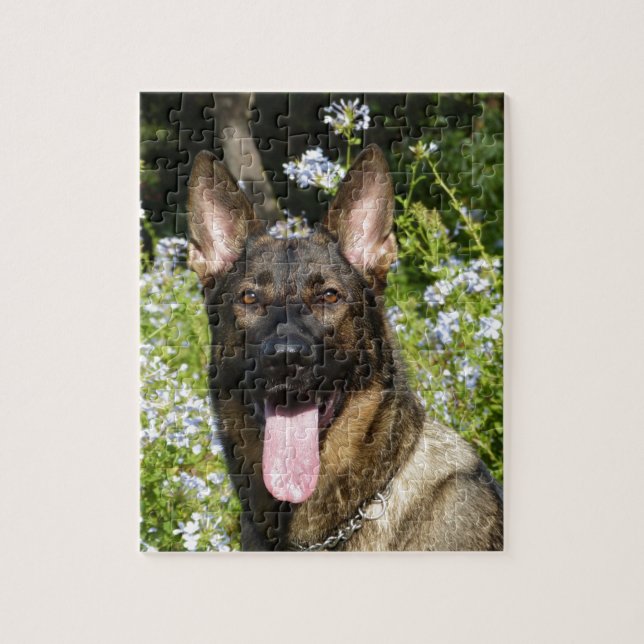 Puzzle Chien de berger allemand personnalisable (Vertical)