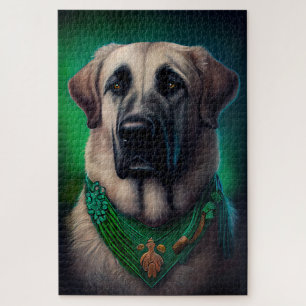 Puzzle Chien de berger anatolien en tenue de la Saint-Pat