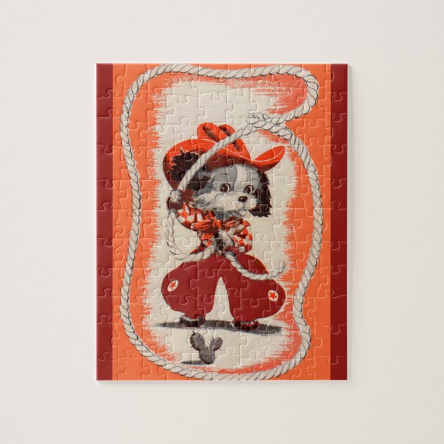 Puzzle chien de cowboy (Vertical)