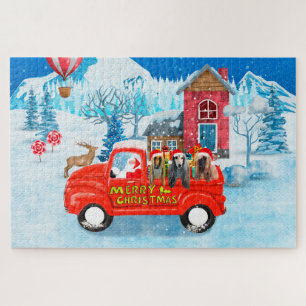 Puzzle Chien de Hounds afghan dans la livraison de Noël C