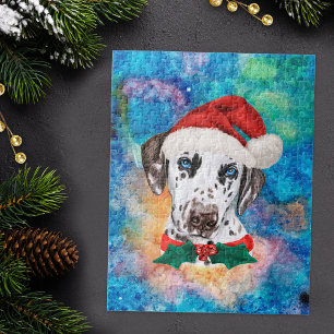 Puzzle Chien de race dalmate Noël