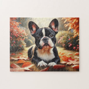 Puzzle Chien de taureau français d'automne