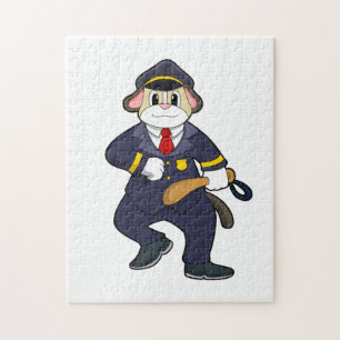 Puzzle Chien en policier avec uniforme de police