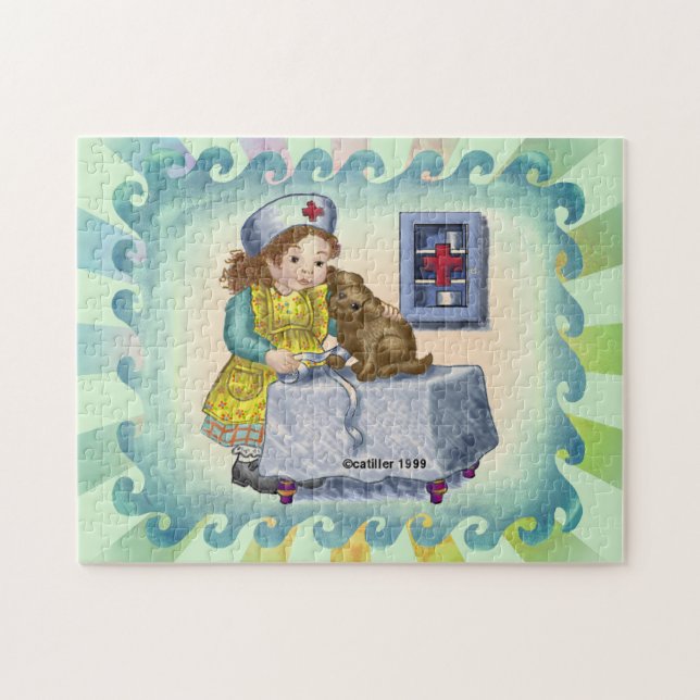 Puzzle Chien et infirmière (Horizontal)