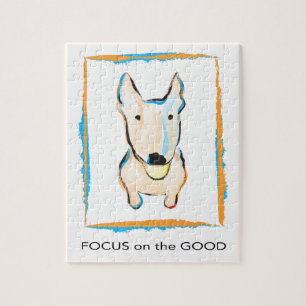 Puzzle Chien le plus heureux jamais English bull Terrier