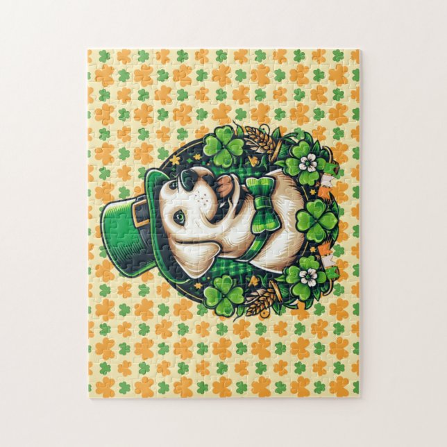 Puzzle Chien mignon de la Saint Patrick (Vertical)