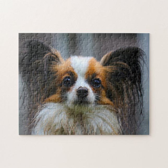 Puzzle Chien Papillon. (Horizontal)