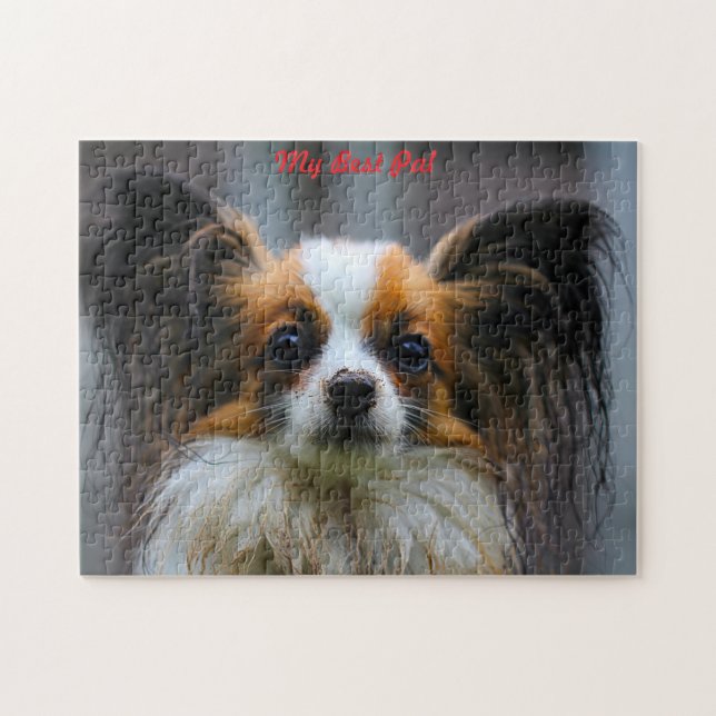 Puzzle Chien Papillon. (Horizontal)