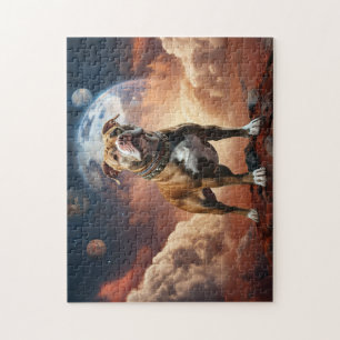 Puzzle Chien Pitbull sur Mars sur un Puzzle!
