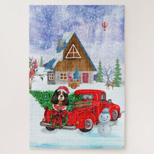 Puzzle Chien Roi Cavalier En Livraison De Noël Camion Nei