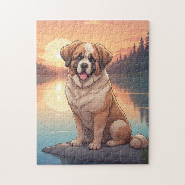 Puzzle chien Saint-Bernard (Vertical)