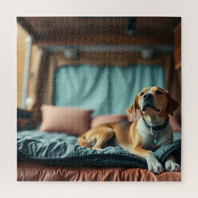 Puzzle Chien sur Lit (Vertical)