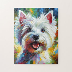 Puzzle Chien Terrier West Highland White (Westie) Acryliq