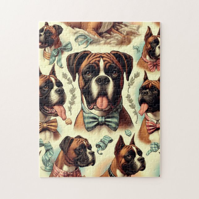 Puzzle Chien vintage sans soudure (Vertical)