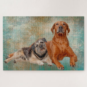 Puzzle Chiens Adorables Sur L'Art