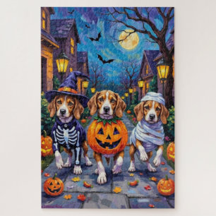 Puzzle Chiens beagles en costume d'Halloween