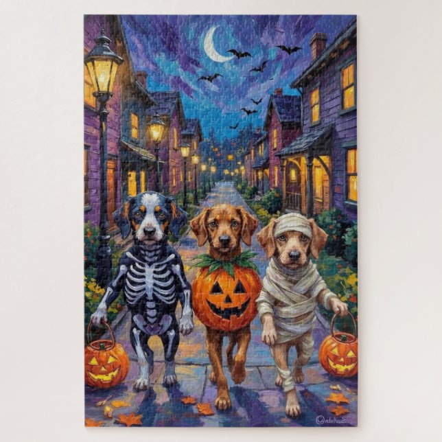 Puzzle Chiens d'Azawakh Trick ou traitement des costumes  (Vertical)