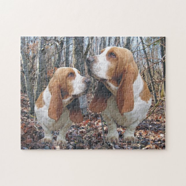 Puzzle Chiens de basset de région boisée (Horizontal)