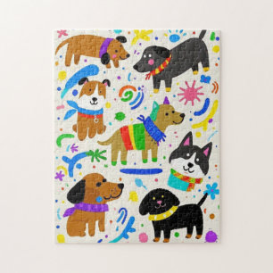 Puzzle Chiens de caricature ludiques