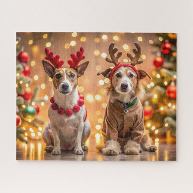 Puzzle Chiens de Noël (Horizontal)