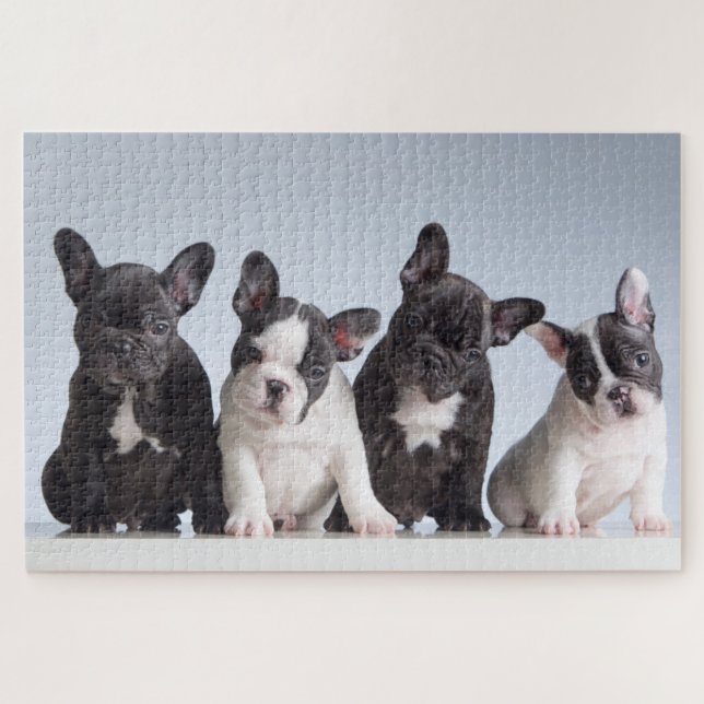Puzzle Chiens de taureau français mignons (Horizontal)