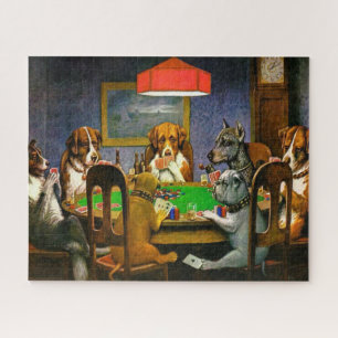 Puzzle Chiens jouant au poker