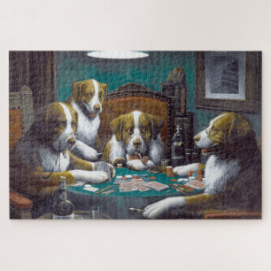 Puzzle Chiens jouant au poker Cassius Marcellus Coolidge 