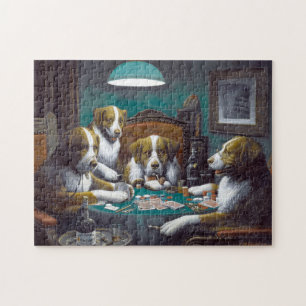 Puzzle Chiens jouant au poker Cassius Marcellus Coolidge 