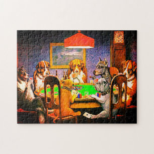 Puzzle Chiens Jouer Poker Un Ami Dans Le Besoin