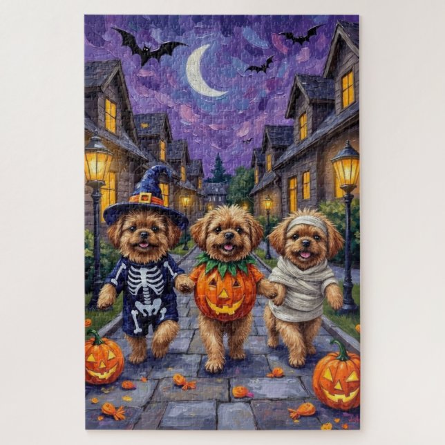 Puzzle Chiens Pekingese Trick or Treating Halloween Costu (Vertical)