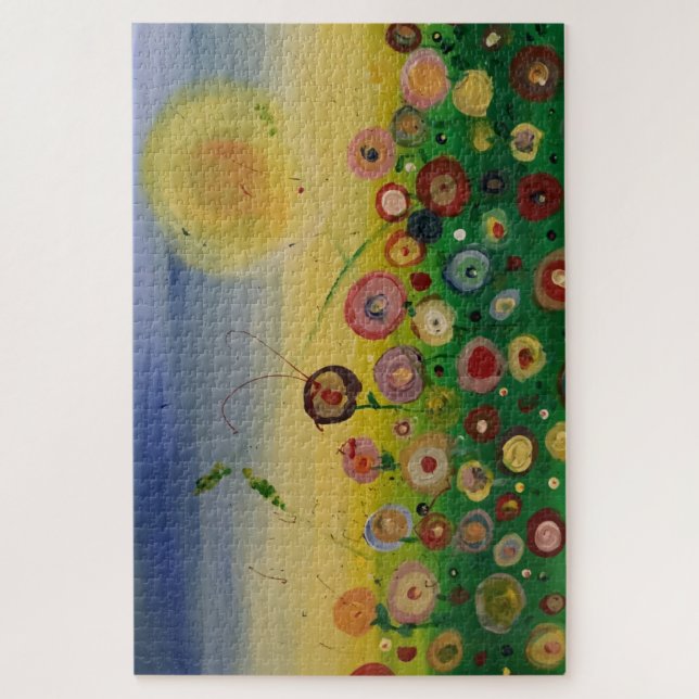 Puzzle Chiffre Abstrait du champ de pavot (Vertical)