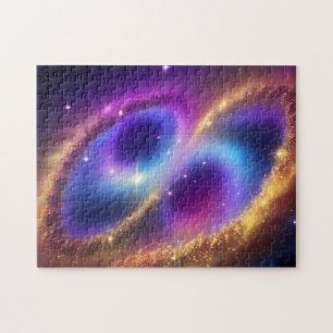Puzzle Chiffre de violet cosmique Huit dans l'univers en